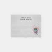 Post-it® Zombie Hunter with Blood Splatter Creepy (Devant)