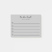 Post-it® Zone de contrôle Gris moderne à faire (Devant)