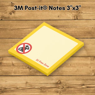 Post-it® Zone interdite aux DJ