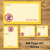 Post-it® Zone interdite aux DJ