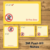 Post-it® Zone interdite aux DJ