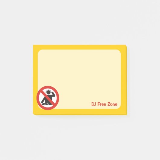 Post-it® Zone interdite aux DJ (Devant)