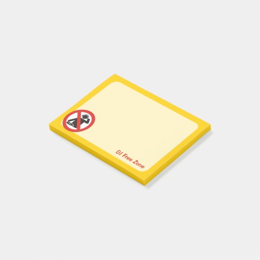 Post-it® Zone interdite aux DJ (Incliné)