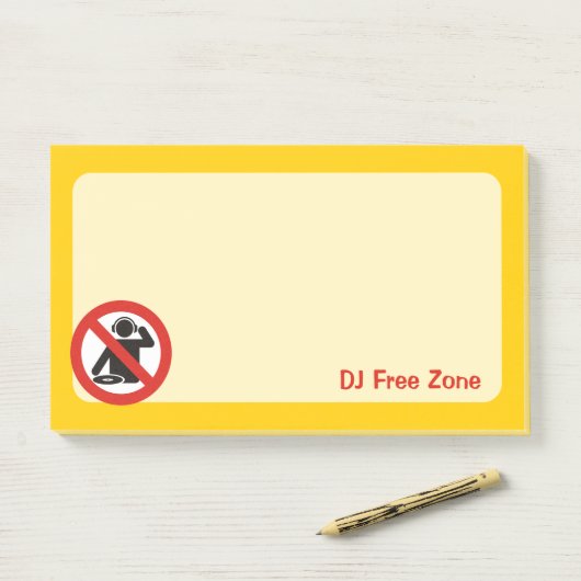 Post-it® Zone libre DJ (Sur un bureau)