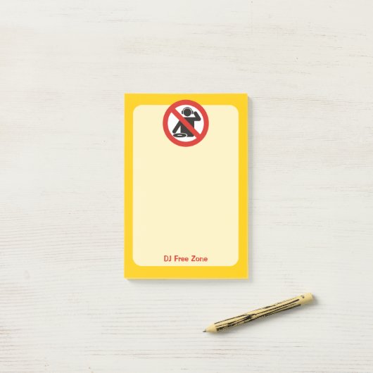Post-it® Zone libre DJ (Sur un bureau)