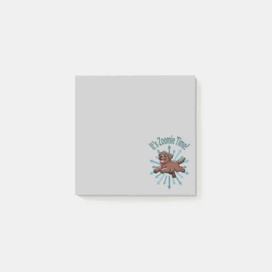 Post-it® Zoomie Time Chocolate Lab (Devant)