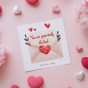 Post-itief de Beste Valentijnsdag Groet Kaart