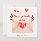 Post-itief de Beste Valentijnsdag Groet Kaart (Voorkant)