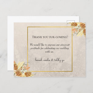 Post Kaart Bedankt voor uw komst!