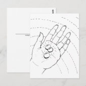 Post Kaart - hand met juwelen (Voorkant / Achterkant)