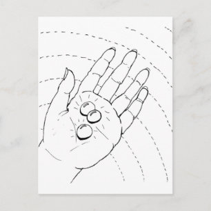 Post Kaart - hand met juwelen