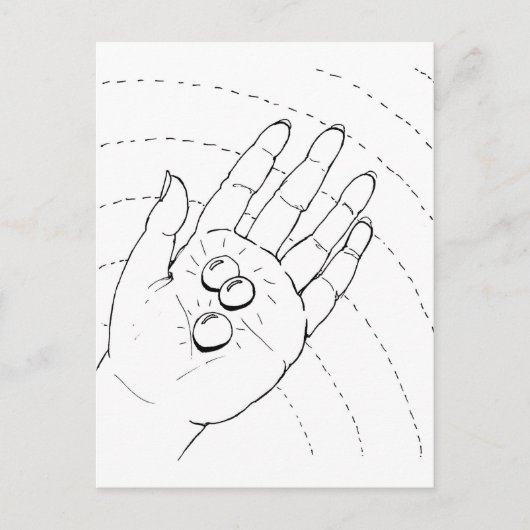 Post Kaart - hand met juwelen (Voorkant)