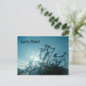 Post-Kaart - Let's Ride (fietsen) Briefkaart (Staand voorkant)
