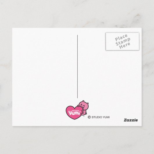 Post Kaart - Roze cel- (Achterkant)