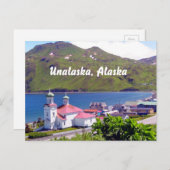 Post-Kaart van Unalaska, Alaska Briefkaart (Voorkant / Achterkant)