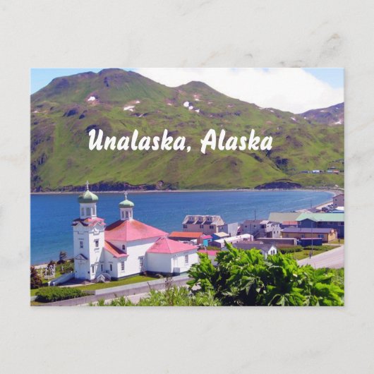 Post-Kaart van Unalaska, Alaska Briefkaart (Voorkant)