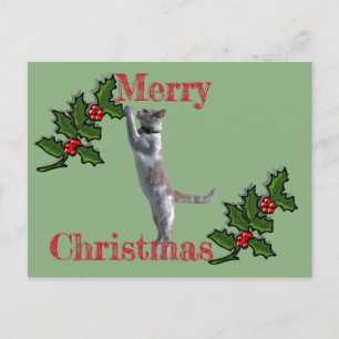 Post Kaart - Vrolijk kerstfeest Holly en Cat