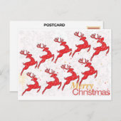 Post Kaarten - Negen Reindeers (Voorkant / Achterkant)