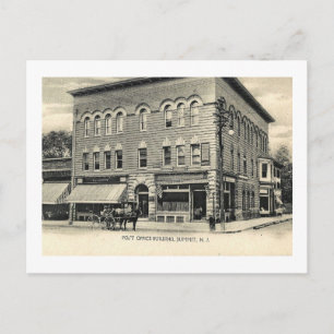 Post Kantoor & Gedney's Store, Summit NJ Vintage Briefkaart