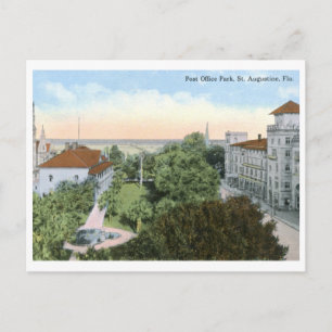 Post Kantoor Park, St. Augustine FL Vintage Briefkaart