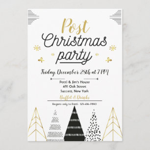 Post Kerstmis Party uitnodiging
