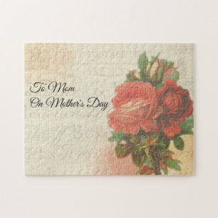Post Mail Moederdag Red Rose Bouquet Legpuzzel