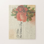  Post Mail Moederdag Red Rose Bouquet Legpuzzel (Verticaal)