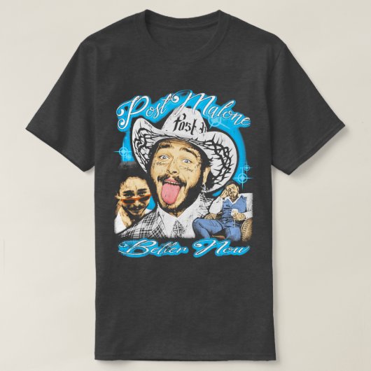Post malone vintage 80s bootleg design TShirt (Design devant)