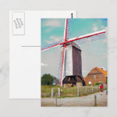 Post Mill op een boerderij Briefkaart (Voorkant / Achterkant)