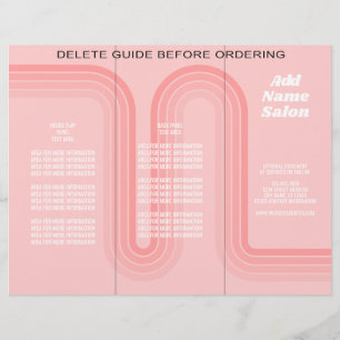 Post Pink Retro Stripes voor Vrouw Owned Business Flyer