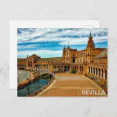 Post Plaza de España de Sevilla Briefkaart (Voorkant / Achterkant)