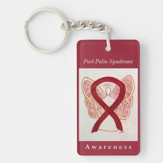 Post-Polio Syndrome Awareness Ribbon Sleutelhanger (Voorkant)