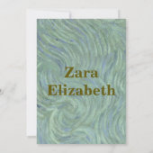 Post-pressionist Afstuderen Kaart (Achterkant)