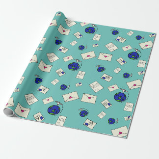 Post Rond De Wereld Cadeaupapier