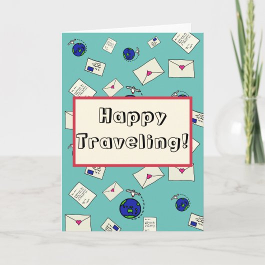 Post Rond de Wereld Kaart (Voorkant)