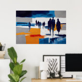 Post-Storm Wanderers – Abstracte figuren Poster (Thuiskantoor)