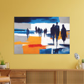 Post-Storm Zwervers – Abstracte figuren Canvas Afdruk (Insitu (Woonkamer))