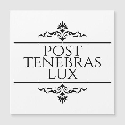 Post Tenebras Lux (Voorkant)