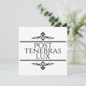 Post Tenebras Lux Kaart (Staand voorkant)