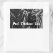 Post-Tenebras Lux-Sticker Rechthoekige Sticker (Tas)