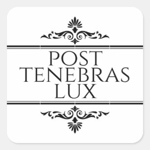 Post Tenebras Lux Vierkante Sticker