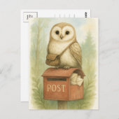 Post Uil Mail Vogel Wilde Dieren Briefkaart (Voorkant / Achterkant)