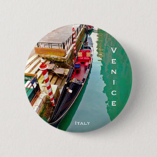 Post Venetië, Italië (IT) - Gondola Ronde Button 5,7 Cm