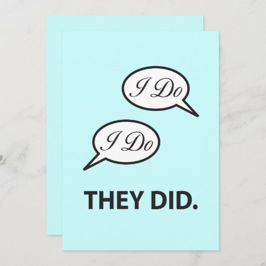 Post Weddenschap dat ik doe ze hebben uitgenodigd Kaart (Voorkant / Achterkant)