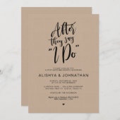 Post Wedding Brunch, Bruin Kraft, Zwart Script Kaart (Voorkant / Achterkant)