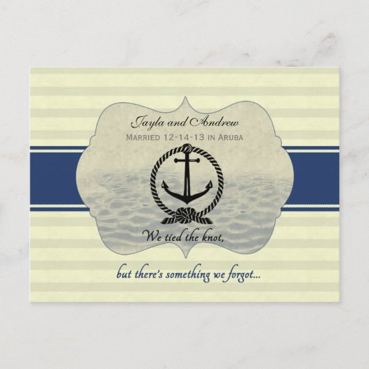 Post Wedding Receptie Save the Date Aankondigingskaart (Voorkant)