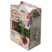Postage christmas medium cadeauzakje (Voorkant Gekanteld)