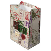 Postage christmas medium cadeauzakje (Achterkant Gekanteld)