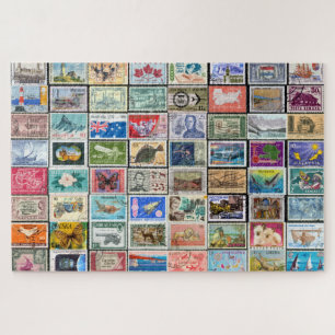 postage Stampen Collage Jigzaag Puzzle Legpuzzel