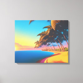 Postal de los 80s canvas afdruk